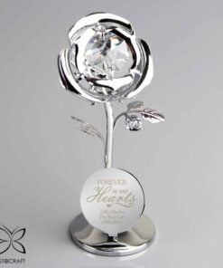 Forever in Our Hearts Crystocraft Rose Ornament