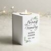 In Loving Memory White Wooden Tea light Holder