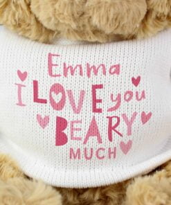 Personalised Love You Beary Much Teddy Bear
