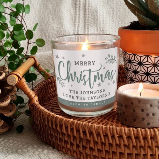 Merry Christmas Jar Candle