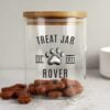 Pet Treats Glass Jar with Bamboo Lid
