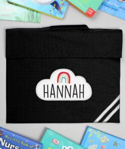 Rainbow Black Book Bag