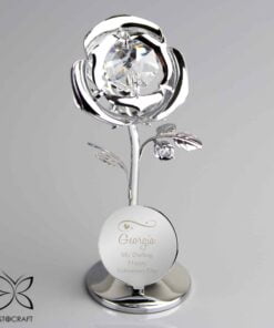 Swirls & Hearts Crystocraft Rose Ornament