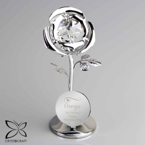 Swirls & Hearts Crystocraft Rose Ornament