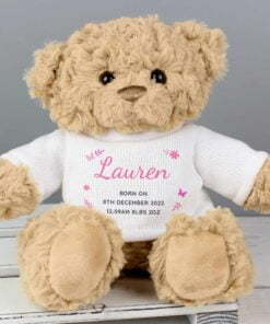 Personalised Pink Name & Message Teddy Bear