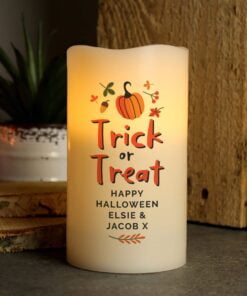 Personalised Trick or Treat LED Candle