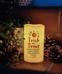 Personalised Trick or Treat LED Candle