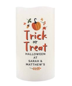 Personalised Trick or Treat LED Candle
