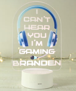 Personalised Blue Gaming LED Colour Changing Night Light