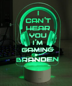 Personalised Blue Gaming LED Colour Changing Night Light
