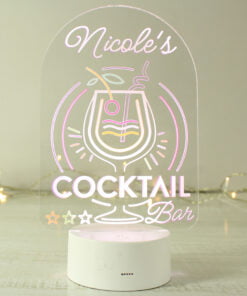 Personalised Cocktail LED Colour Changing Night Light