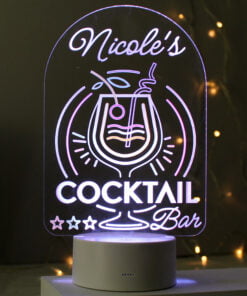 Personalised Cocktail LED Colour Changing Night Light