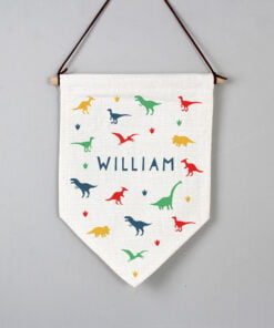 Personalised Dinosaur Hanging Banner