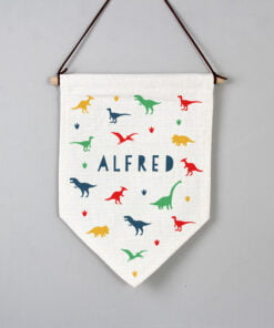 Personalised Dinosaur Hanging Banner