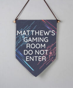 Personalised Free Text Gaming Hanging Banner
