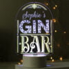 Personalised Gin Bar LED Colour Changing Night Light