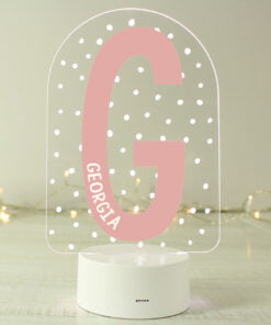Personalised Initial LED Colour Changing Night Light