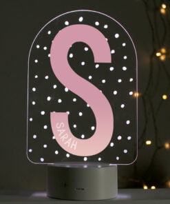 Personalised Initial LED Colour Changing Night Light