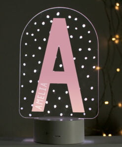 Personalised Initial LED Colour Changing Night Light