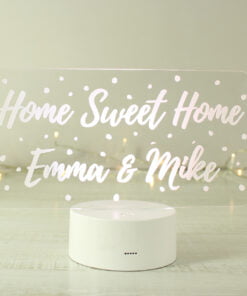 Personalised Polka-dot Message LED Colour Changing Night Light