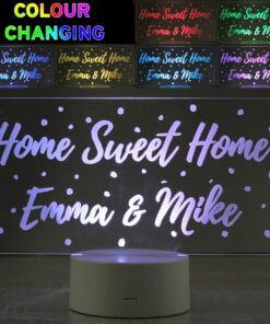 Personalised Polka-dot Message LED Colour Changing Night Light