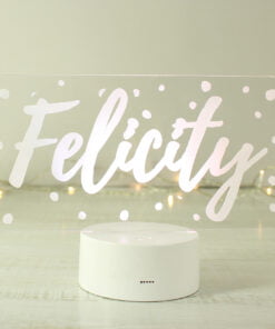 Personalised Polka-dot Name only LED Colour Changing Night Light