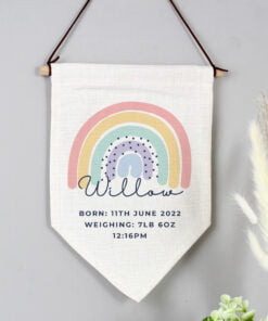 Personalised Rainbow Hanging Banner