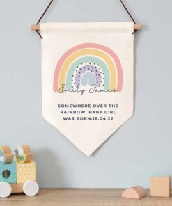 Personalised Rainbow Hanging Banner