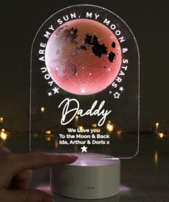 Personalised Sun Moon & Stars LED Colour Changing Night Light