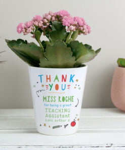 Personalised Thank You Teacher Plant Pot