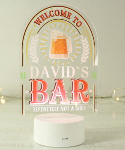 Personalised Welcome To… Bar LED Colour Changing Night Light