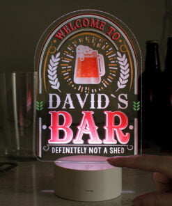 Personalised Welcome To… Bar LED Colour Changing Night Light