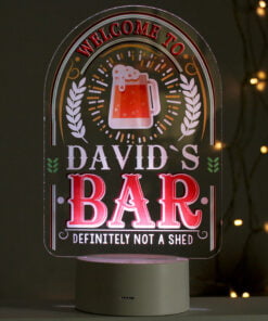 Personalised Welcome To… Bar LED Colour Changing Night Light