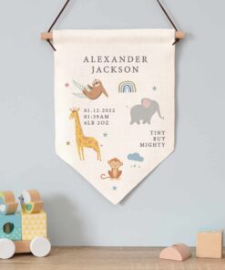 Personalised Zoo Animal Hanging Banner