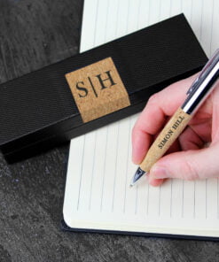 Personalised Initial & Name Cork Pen Set
