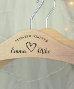 Personalised Always & Forever Wooden Hanger