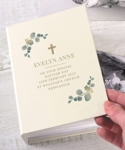 Personalised Botanical Cross 6x4 Photo Album with Sleeves