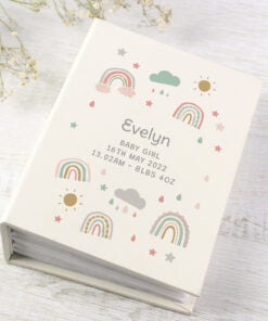 Personalised Rainbow 6x4 Photo Album with Sleeves