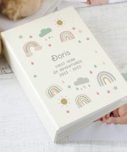 Personalised Rainbow 6x4 Photo Album with Sleeves