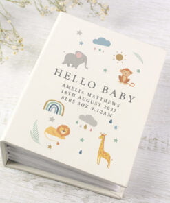 Personalised Safari Animals 6x4 Photo Album with Sleeves