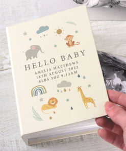 Personalised Safari Animals 6x4 Photo Album with Sleeves