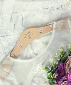 Personalised White Floral Wooden Hanger
