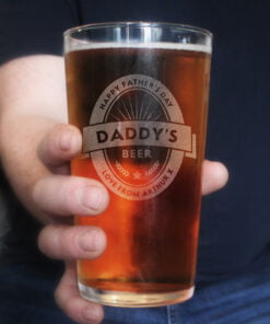 Personalised Father's Day Beer Glass