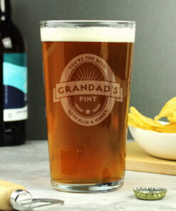 Personalised Father's Day Beer Glass