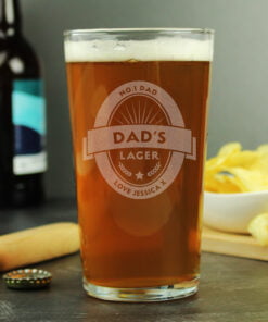 Personalised Father's Day Beer Glass